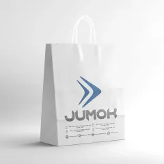 Baskılı Beyaz Kraft Burgu Saplı Virgin Çanta 20x10x22