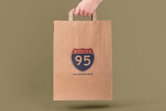 Baskılı Kahverengi Kraft Flat Saplı Virgin Çanta 22x12x28